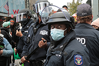 Political protests in Times Square, New York, Richard Moore